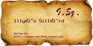 Illyés Szilárd névjegykártya